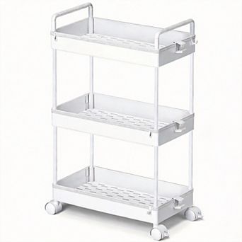 3 tier Slim Rolling Cart Plastic Organizer for Bathroom Kitchen