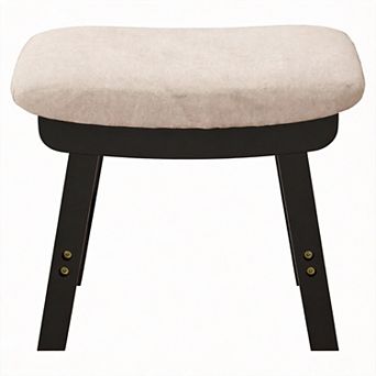 Wood Foot Stool Ottoman 15.35''L x 12''W x 10''H