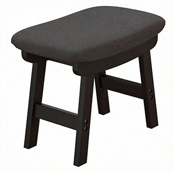 Wood Foot Stool Ottoman 15.35''L x 12''W x 10''H