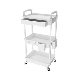 3 tier Rolling Cart with Drawer Multifunctional Storage Organizer