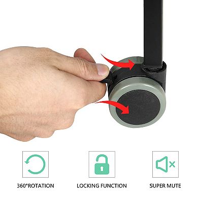 4-Tier Rolling Kitchen Cart with Wood Shelves & Lockable Mesh Baskets