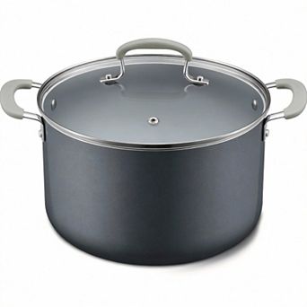 8-qt Ceramic Nonstick Stockpot Induction Silicone Handle Dishwasher Safe