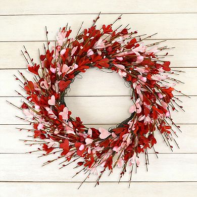 20-inch Forsythia Heart-shaped Door Decoration Lovers Wedding Mother Anniversary Gift
