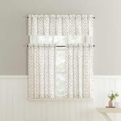 No. 918 Riverwood Semi-Sheer Rod Pocket Kitchen Curtain Valance