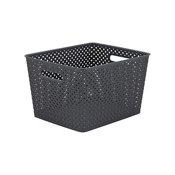 Resin Wicker Basket Storage Bin