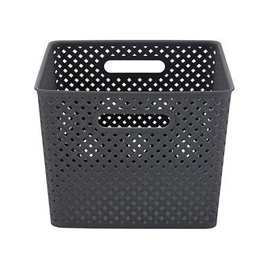 Resin Wicker Basket Storage Bin
