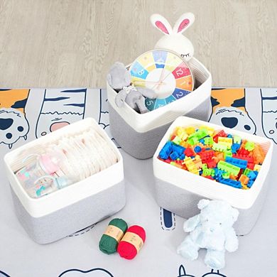 Decorative Cotton Ropes Storage Cube Bins