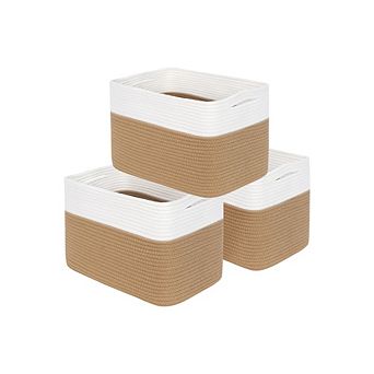 Decorative Cotton Ropes Storage Cube Bins