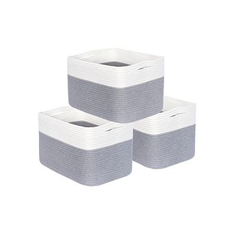 Decorative Cotton Ropes Storage Cube Bins
