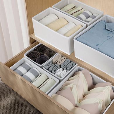 Multi-Pack Foldable Clothes Drawer Organizer