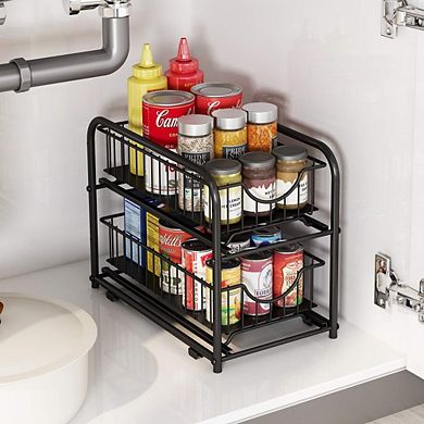 Under Sink Organizer With Sliding Storage