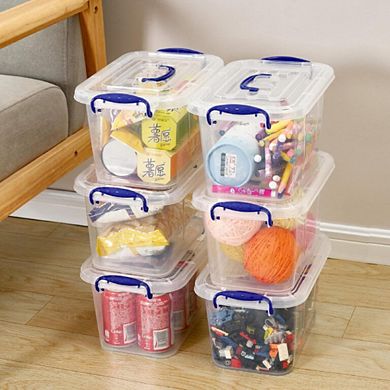 Stackable Clear Plastic Storage With Lid