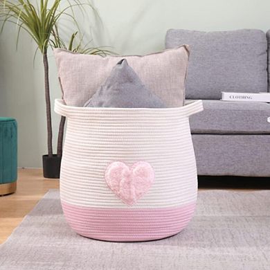 Bohemian Heart Design Storage Basket