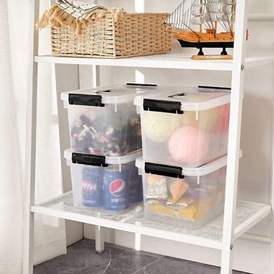 Plastic Storage With Latches And Lid