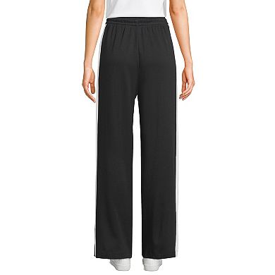 Women's Tall Lands' End High Rise Relaxed Straight Leg Side-Stripe Pants