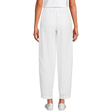 Petite Lands' End High-Rise Barrel Leg Ankle Pants