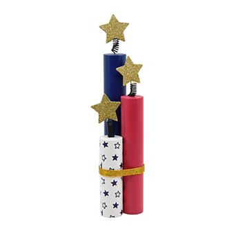 Deal Bar Firework Tabletop Sitter with Glitter Table Decor