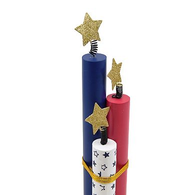 Deal Bar Firework Tabletop Sitter with Glitter Table Decor