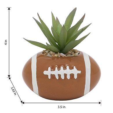 Celebrate Together™ Fall Mini Ceramic Football Artificial Succulent Table Decor