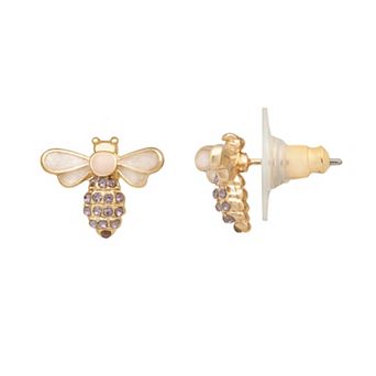 LC Lauren Conrad Gold Tone Bumble Bee Stud Earrings