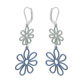 LC Lauren Conrad Two Tone Wire Drop Earrings