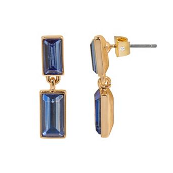 LC Lauren Conrad Gold Tone Rectangular Drop Earrings