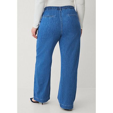 ellos Plus Size Back Elastic Trouser Jean