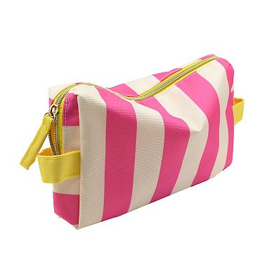 Deal Bar Striped Cosmetic Bag