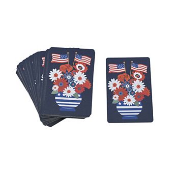 Deal Bar Waterproof Playing Cards Flower Vase & Flags Design