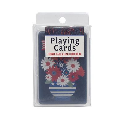 Deal Bar Waterproof Playing Cards Flower Vase & Flags Design