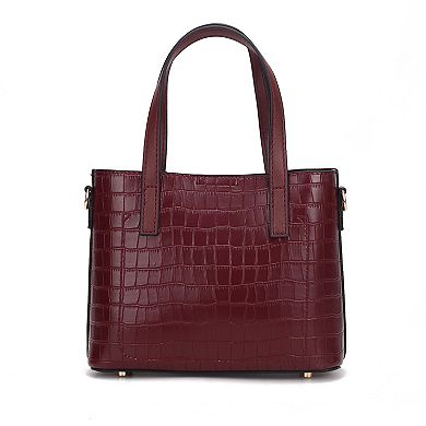 MKF Collection Isolde Faux Leather Croc-Embossed Tote Bag