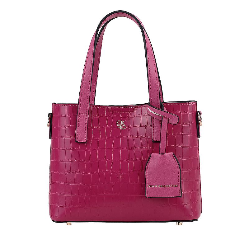 MKF Collection Isolde Faux Leather Croc-Embossed Tote Bag, Pink