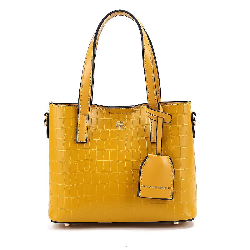 MKF Collection Isolde Faux Leather Croc-Embossed Tote Bag, Yellow