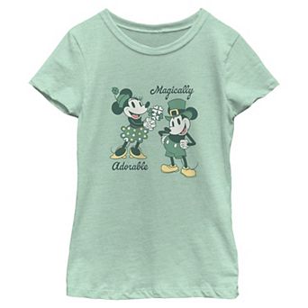 Girls' Disney’s Mickey & Minnie Magically Adorable Short Sleeve Graphic Tee