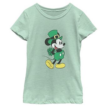 Girls' Disney’s Mickey Mouse Clover Bouquet Short Sleeve Graphic Tee