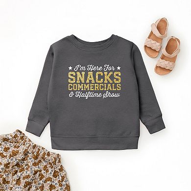 I'm Here For Snacks Commercials & Halftime Show Glitter - Youth Graphic Sweatshirt