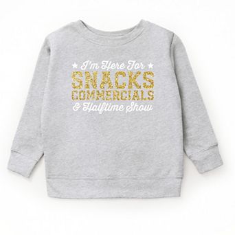 I'm Here For Snacks Commercials & Halftime Show Glitter - Youth Graphic Sweatshirt