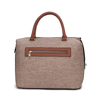 MKF Collection Leila Satchel Bag With Zip Closure