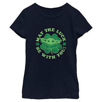 Girls' Disney’s Grogu May The Luck Be With You Graphic Tee
