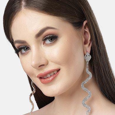 Diva Collection Gleaming Snake Dangle Earrings