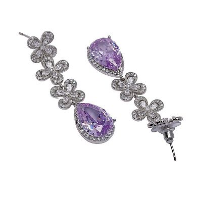 AGP PARIS Diva Triple Flower Drop Earrings