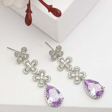 AGP PARIS Diva Triple Flower Drop Earrings