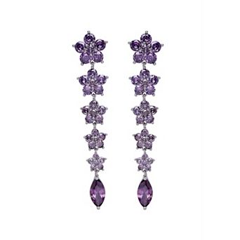 Diva Floral Long Drop Earrings