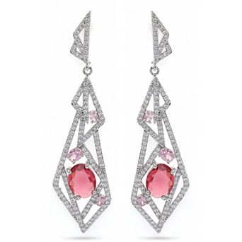 AGP PARIS Glittering Hollow Geometric Dangle Earrings
