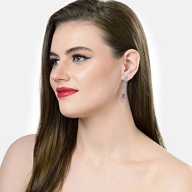 AGP PARIS Glittering Hollow Geometric Dangle Earrings