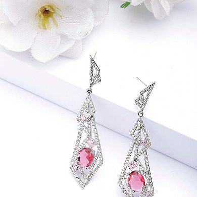 AGP PARIS Glittering Hollow Geometric Dangle Earrings