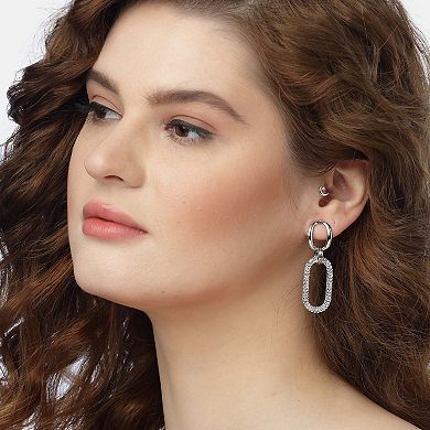 AGP PARIS Oval sparkling Drop Earrings