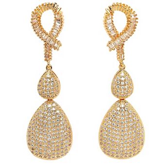 AGP PARIS Diva Collection Zirconia Double Raindrop Earrings