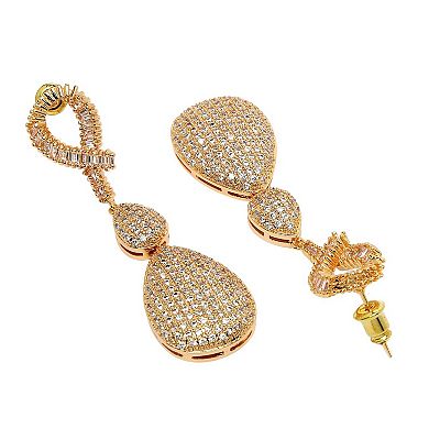 AGP PARIS Diva Collection Zirconia Double Raindrop Earrings
