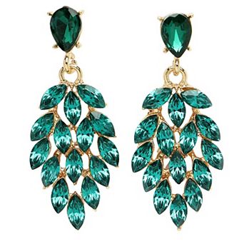 AGP PARIS Diva Collection Leafy Dangle Chandelier Earrings